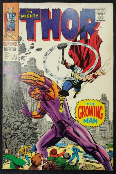 Thor (1966) #140 FN- (5.5) 1st App The Growing Man Jack Kirby Cover & Art