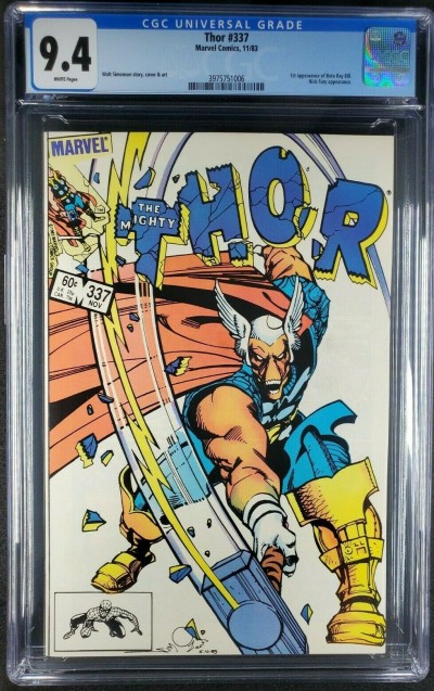 Thor #337 (1983) CGC 9.4 NM WP Walt Simonson 1st Beta Ray Bill MCU? 3975751006|