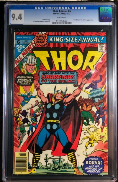 Thor Annual (1977) #6 CGC 9.4 Korvac Saga part 1 of 12 GOTG app (0140263028)