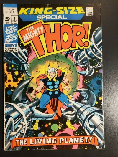 Thor King-Size Special Annual #4 1971 VG+ Ego The Living Planet Jack Kirby cvr|