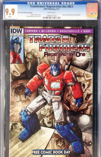 Transformers (2012) #80.5 CGC 9.9 FCBD IDW (1099721010)