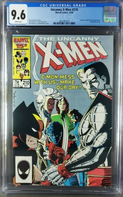 Uncanny X-Men #210 (1986) CGC 9.6 NM+ 1st cameo Marauders 3821091013 kg