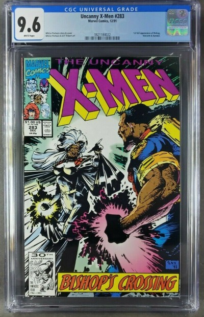 Uncanny X-Men #283 (1991) CGC 9.6 NM 3821184022 White Pages 1st full app Bishop|