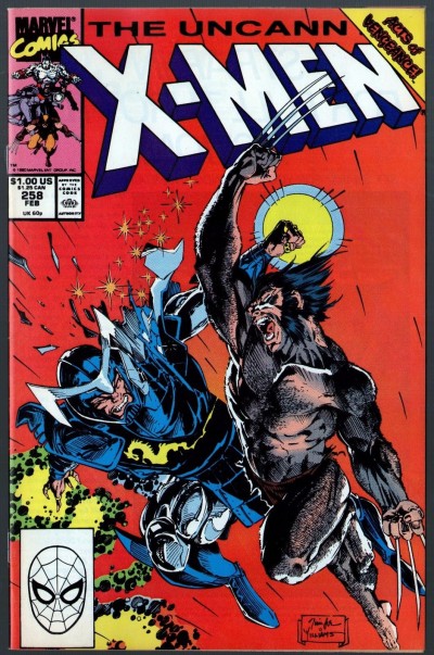 Uncanny X-Men (1963) #258 FN (6.0) Jim Lee Wolverine battle cover 