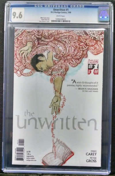 UNWRITTEN (2009) #1 CGC GRADED 9.6 WHITE PAGES