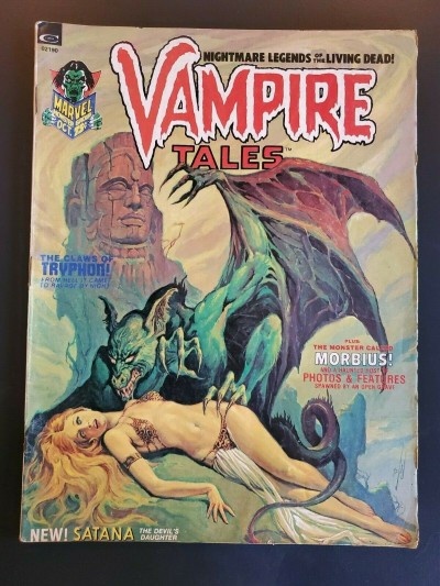 VAMPIRE  TALES #2 (1973) VG+ Curtis/Marvel 1st App. Satana also early Morbius|