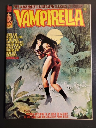 VAMPIRELLA #42 (1975) VFNM (9.0) Warren Horror Magazine great painted cover|