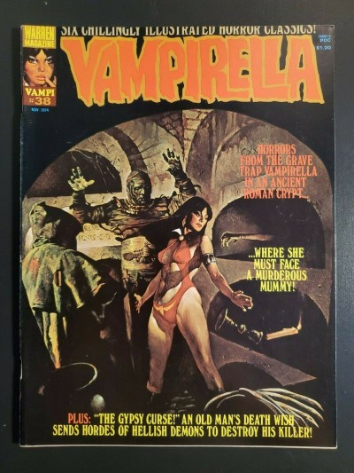 VAMPIRELLA #38 (1974) VF+ (8.5) Warren Horror Magazine 2nd Cleopatra high grade|