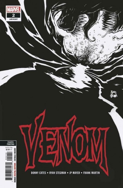 Venom (2018) #2 (#167) VF/NM-NM Ryan Stegman 4th Printing Black & White Variant
