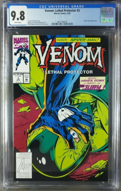 Venom Lethal Protector #3 (1993) CGC 9.8 NM/M WP Spider-Man (3821184019)|