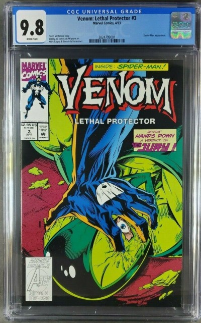 Venom Lethal Protector #3 (1993) CGC 9.8 NM/M WP Spider-Man (3824799001)|