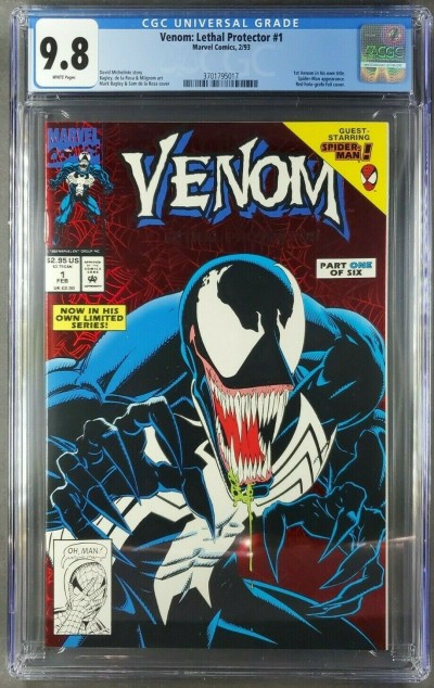 Venom Lethal Protector 1 (1993) CGC 9.8 White Pages NM/M Foil Cover Modern key|