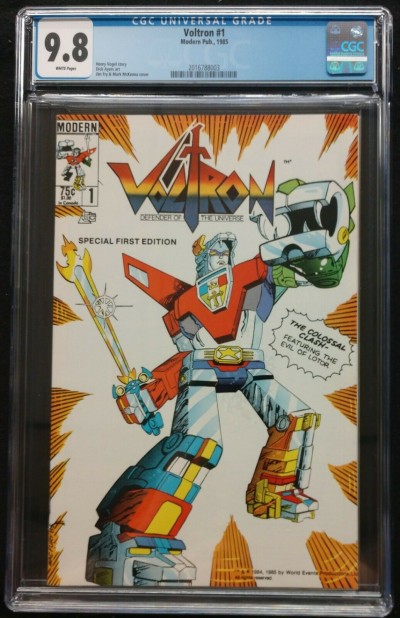 Voltron (1985) #'s 1 2 CGC 9.8 & #3 9.6 White Pages Graded Set 