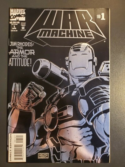 War Machine #1 (1994) VF+ 8.5 Direct Edition Silver Foil Embossed 1994 |