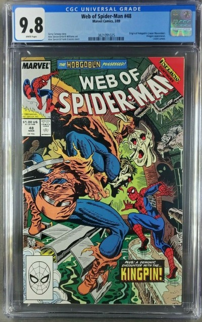 Web of Spider-Man #48 (1989) CGC 9.8 NM/M WP Origin of Demogoblin 3821091025 kg