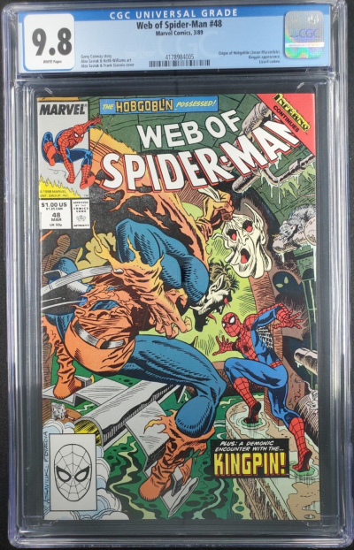 Web Of Spider-Man #48 (1989) CGC 9.8 NM/M WP Origin of Demogoblin Macendale kg