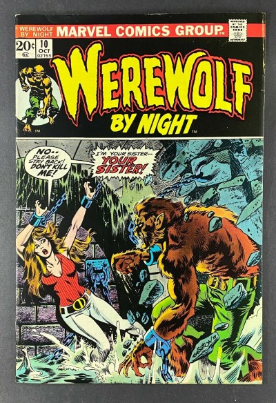 Werewolf by Night (1972) #10 FN/VF (7.0) Tom Sutton Cover & Art