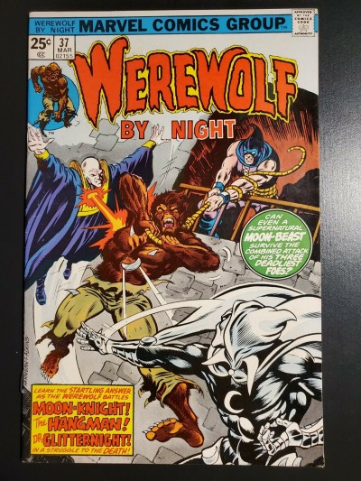 Werewolf By Night #37 (1976) VF (8.0) High grade 3rd appearance of Moon Knight |