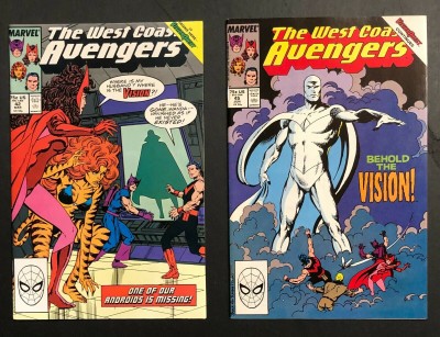 West Coast Avengers (1985) 42 & 45 VF+ parts 1 & 4 of  Vision Quest storyline