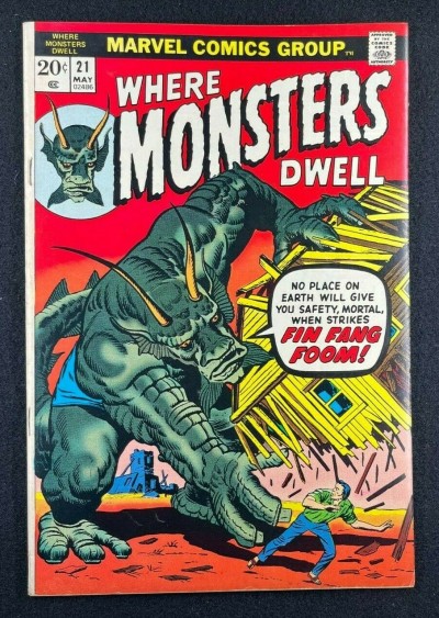 Where Monsters Dwell (1970) #21 FN/VF (7.0) Jack Kirby 1st App Fing Fang Foom