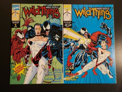 Wild Thing 1 & 2 (lot of 2) 1993 Marvel 1st App of Nikki Doyle Carnage Venom NM|