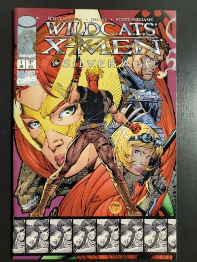 WILDCATS X-MEN THE SILVER AGE #1 VF+ D.FORCES SIGNED BY JIM LEE W COA #79/2,500|
