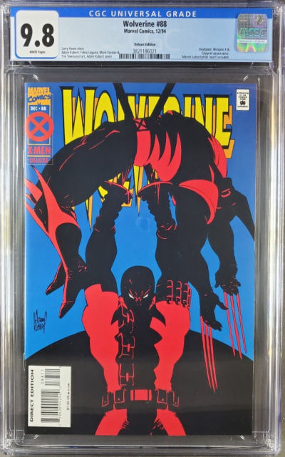 Wolverine 88 (1994) CGC 9.8 NM/M WP Deluxe 1st meeting Deadpool and Wolverine|