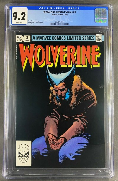 Wolverine Limited Series (1982) #3 CGC 9.2 Frank Miller Cover (3798783023)