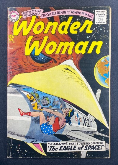Wonder Woman (1942) #105 VG+ (4.5) Ross Andru Origin Wonder Girl