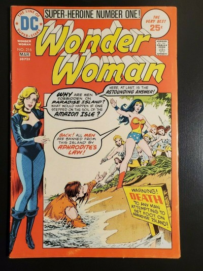 Wonder Woman #216 (1975) F/VF (7.0) Black Canary appearance|