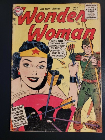 Wonder Woman #82 (1956) VG- (3.5) Silver Age Comic WW meets Robin Hood [kg]