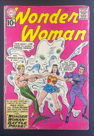 Wonder Woman (1942) #125 VG- (3.5) Ross Andru Steve Trevor Manno the Mer-Man