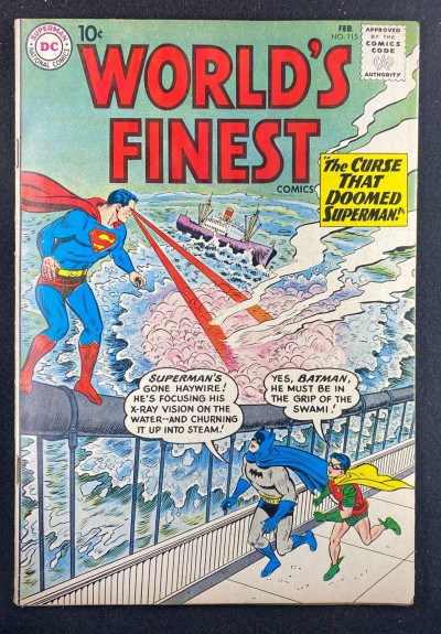 World’s Finest (1941) #115 FN+ (6.5) Curt Swan Batman Superman Dick Sprang Robin