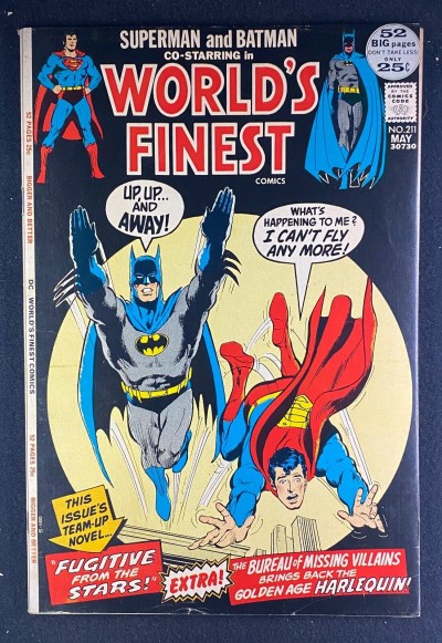 World’s Finest (1941) #211 FN (6.0) Neal Adams Cover Batman Superman