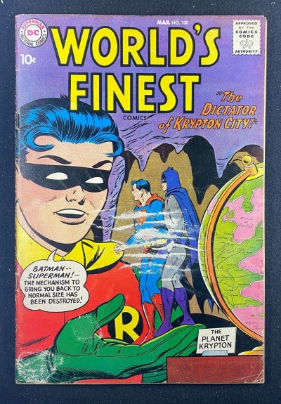 World’s Finest (1941) #100 VG- (3.5) Curt Swan Batman Superman Robin Dick Sprang