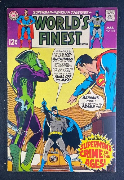 World’s Finest (1941) #183 FN/VF (7.0) Neal Adams Cover Batman Superman