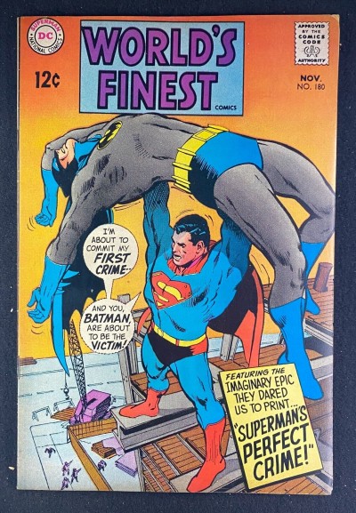 World’s Finest (1941) #180 FN+ (6.5) Neal Adams Cover Batman Superman