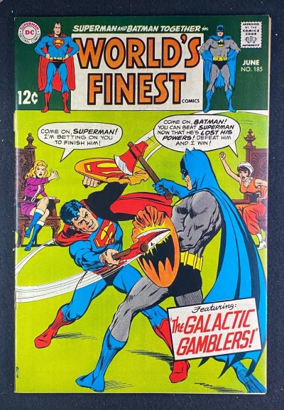 World’s Finest (1941) #185 FN- (5.5) Neal Adams Cover Batman Superman