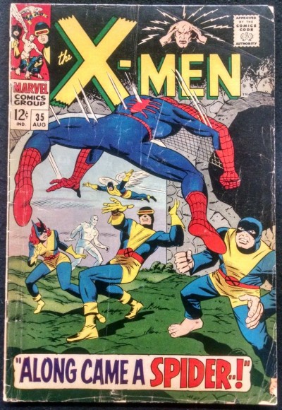 X-MEN #35 GD+ SPIDER-MAN X-OVER