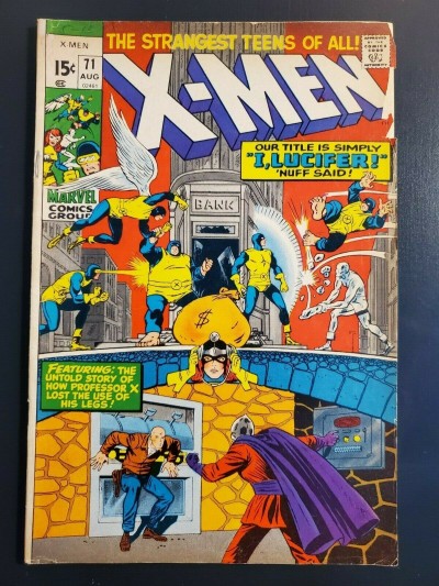 X-Men #71 (1971) VG (4.0) Origin of Professor X retold |
