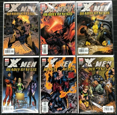 X-Men Deadly Genesis (2006) #1 variant 2 3 4 5 6 complete NM set 1st app Vulcan