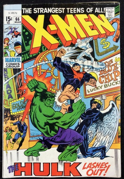 X-Men (1963) #66 VG- (3.5) Hulk battle cover