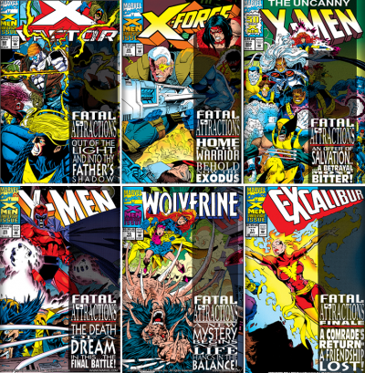 X-men: Fatal Attractions (1993) Complete VF/NM-NM Set Wolverine Cable X-Factor 