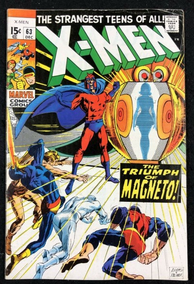 X-Men (1963) #63 VG+ (4.5) vs Magneto Neal Adams cover & art