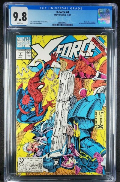 X-Force #4 (1991) CGC 9.8 WP NM/M 3rd appearance Deadpool Spider-man 3824800021|