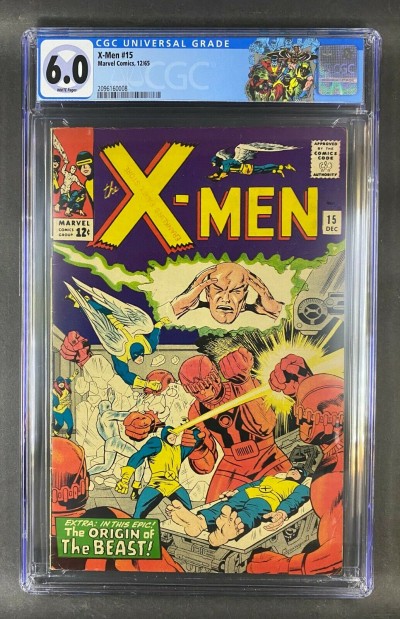 X-Men (1963) #15 CGC Graded 6.0 White Pages 1st App Master Mold (2096160008)