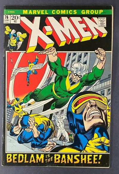 X-Men (1963) #76 FN+ (6.5) Banshee Gil Kane Art {sw}