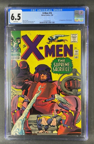 X-Men (1963) #16 CGC Graded 6.5 White Pages 3rd App Sentinels (3747207007)