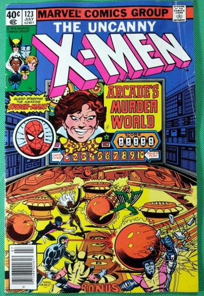 X-men (1963) #123 VG (4.0)  Spider-man app