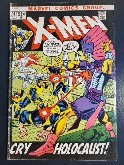 X-MEN #74 (1971) VG (4.0) CRY HOLOCAUST LETTERBOX COVER |